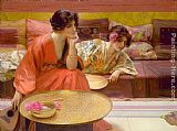 Henry Siddons Mowbray Canvas Paintings - Idle Hours